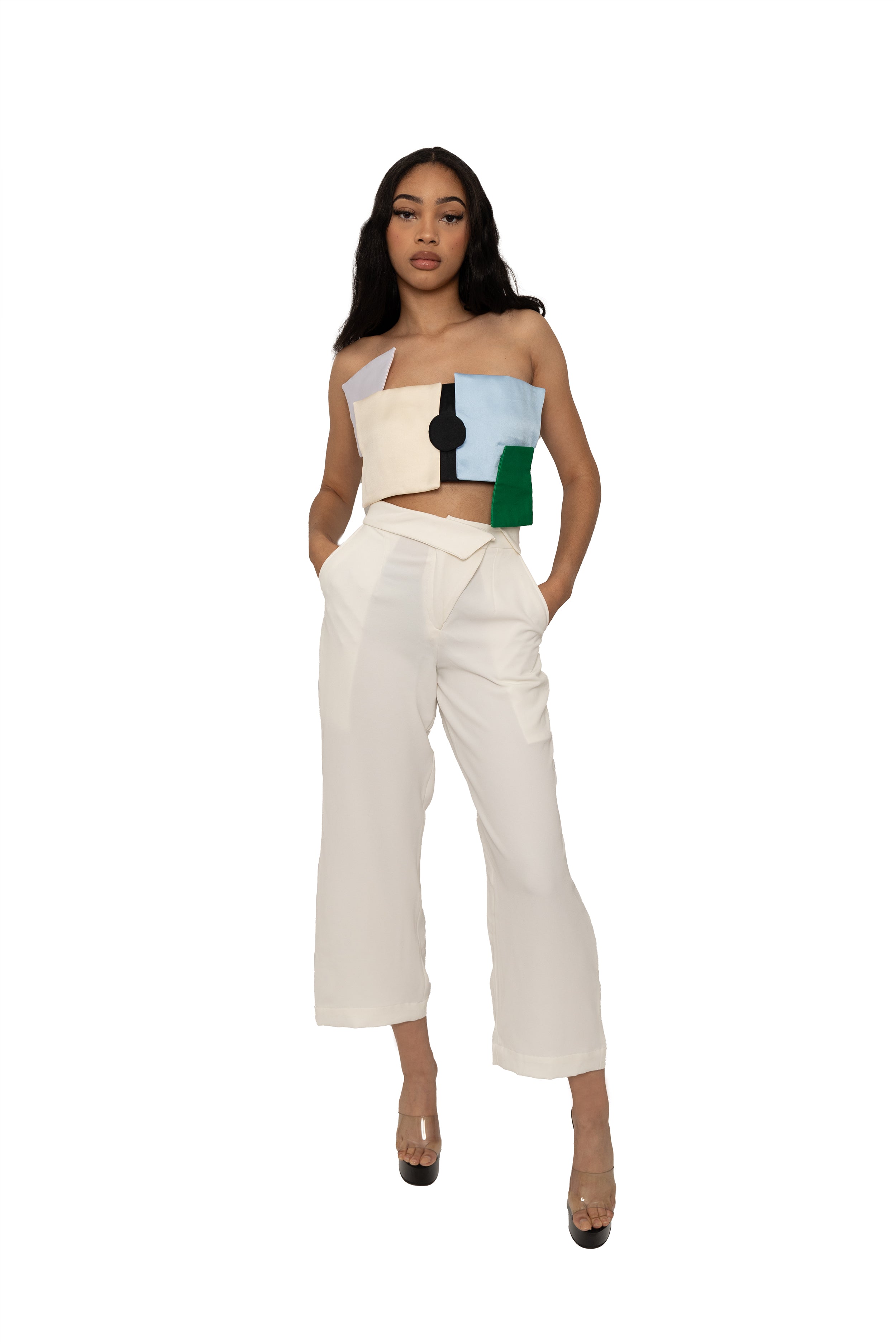 Dorinda Asymmetry Sculpt Pants