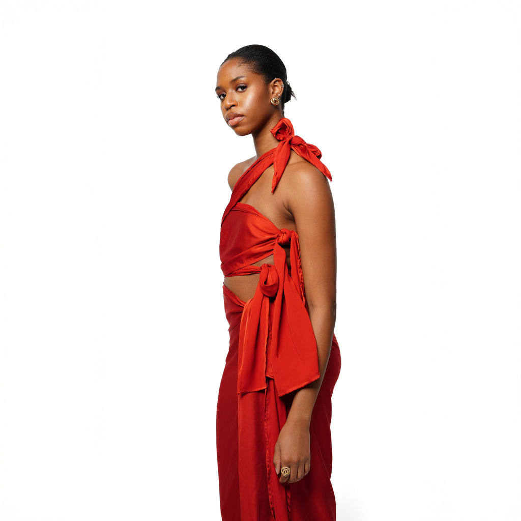 Sesay Drapé Knot Dress