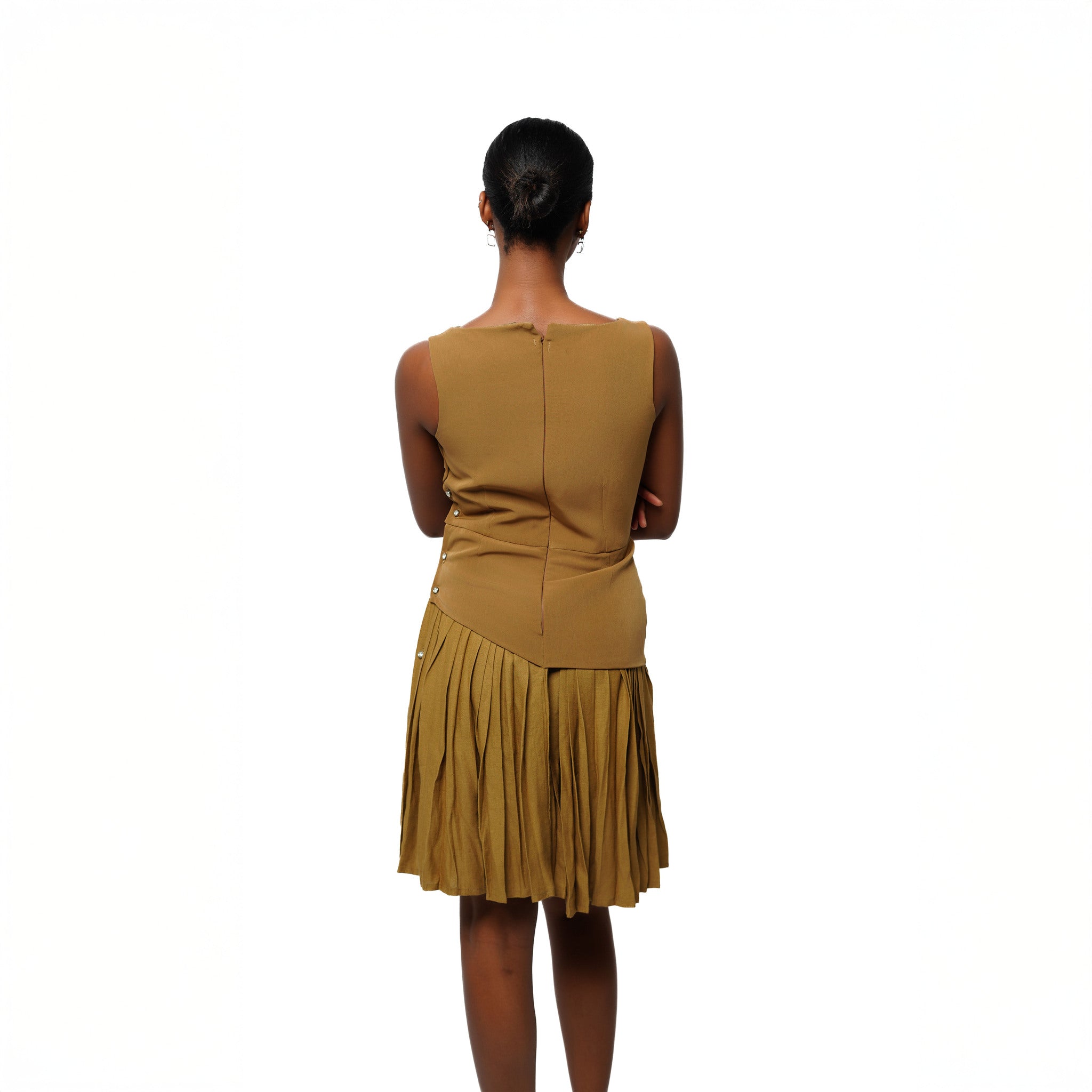Alessia Structured Midi Dress S / Green Alessia Structured Midi Dress S / Green